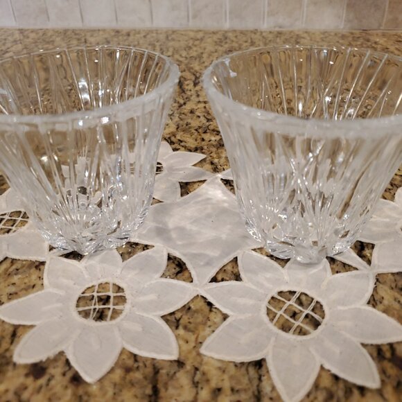 Contemporary Vintage Classic Design Crystal Votive Candle Holders ~ Set of 2 - Picture 3 of 7